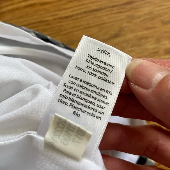 Vineyard Vines Mini Dress XS Gingham Check Black White - Picture 10 of 11